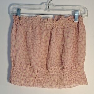 Jill Stuart Light Pink Textured Tube Top Hearts Valentines Day 2 Women's